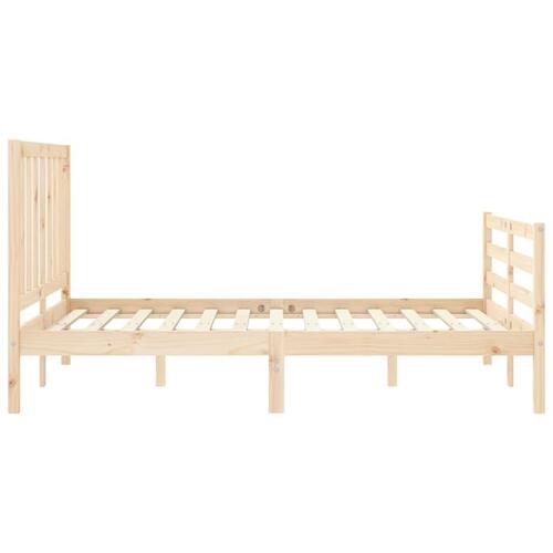 Sengeramme uden madras 140x200 cm massivt fyrretræ