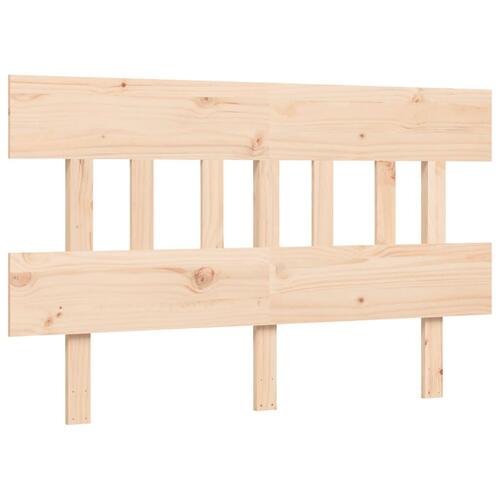 Seniorseng med sengegavl 140x190 cm massivt træ