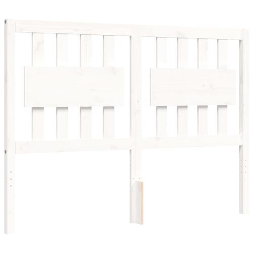 Sengeramme uden madras 120x200 cm massivt fyrretræ hvid