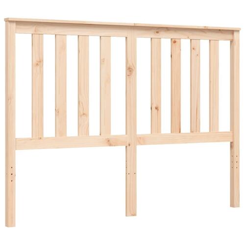 Sengeramme med sengegavl 120x200 cm massivt træ hvid