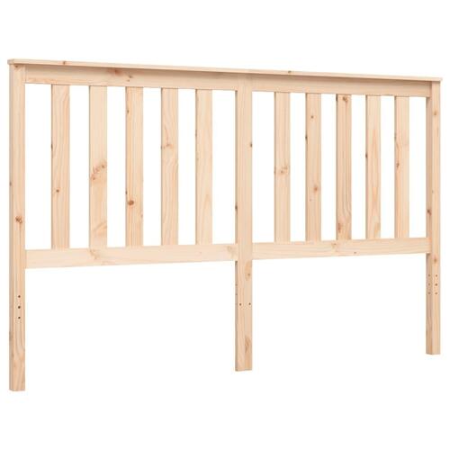 Sengeramme med sengegavl kingsize massivt træ