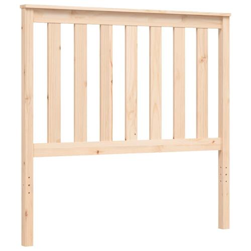 Sengeramme med sengegavl 100x200 cm massivt træ