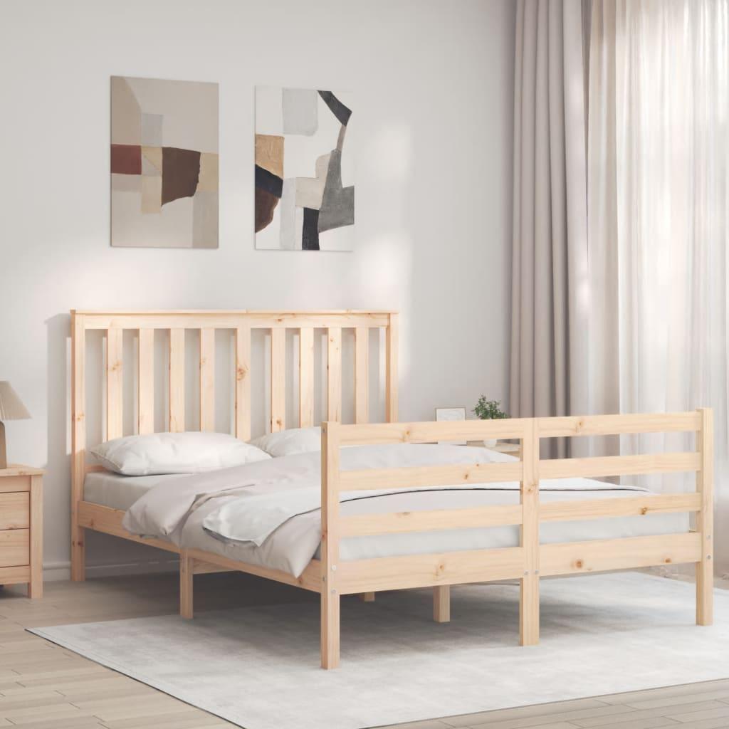 Sengeramme med sengegavl Small Double massivt træ