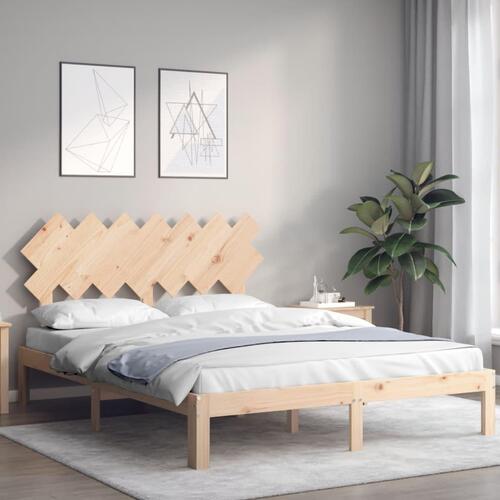 Sengeramme uden madras 140x200 cm massivt fyrretræ