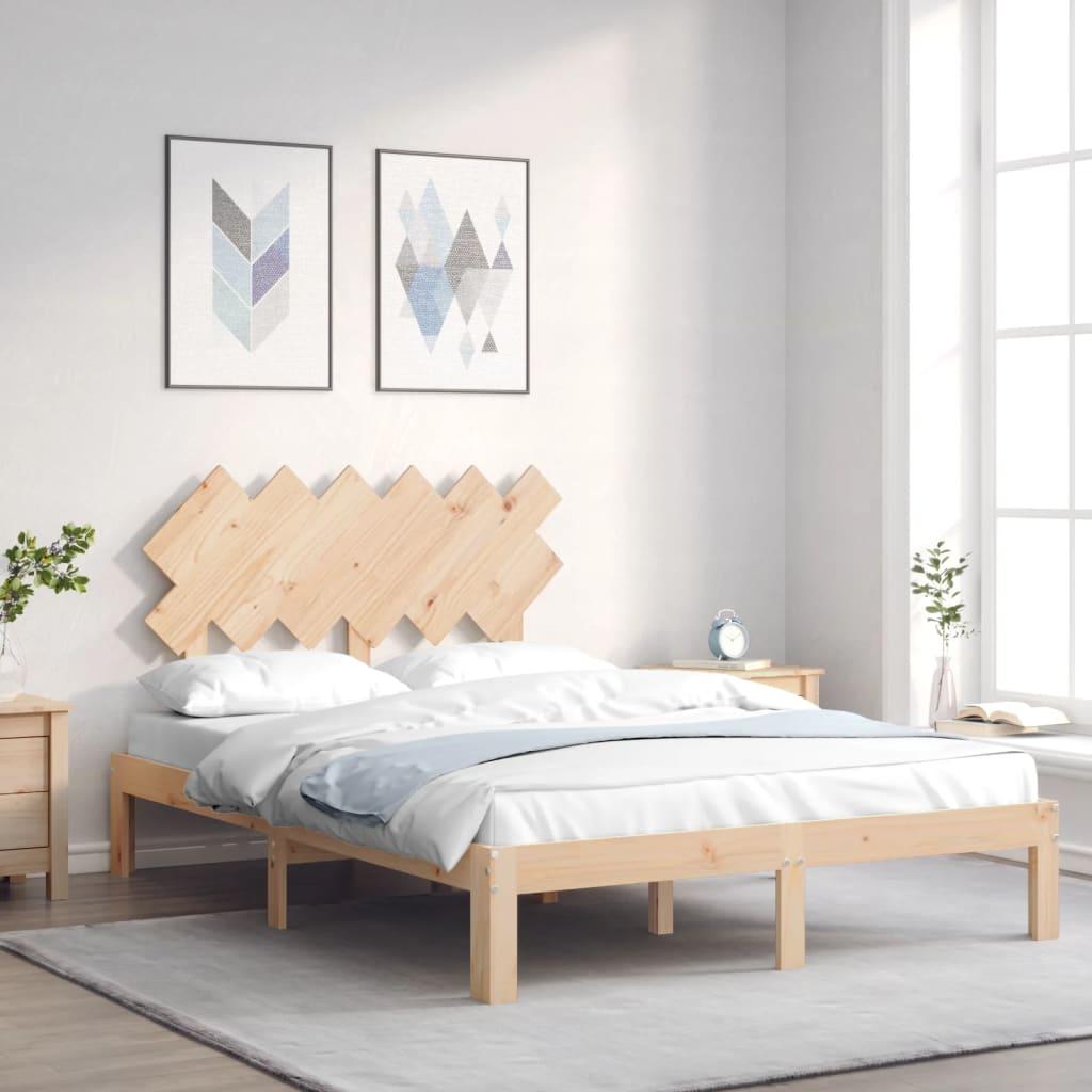 Sengeramme uden madras 120x200 cm massivt fyrretræ