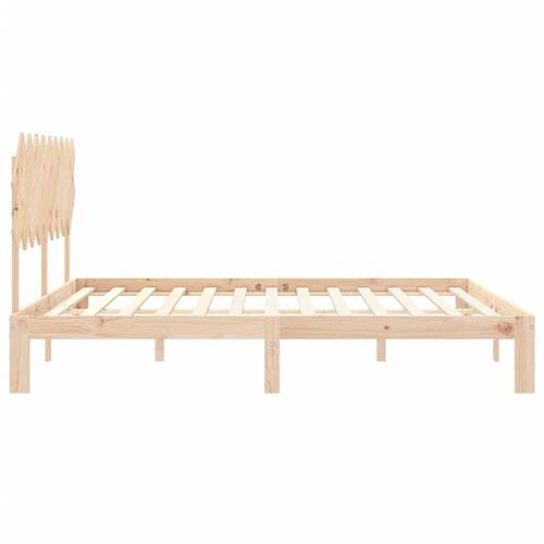 Sengeramme med sengegavl Super King Size massivt træ