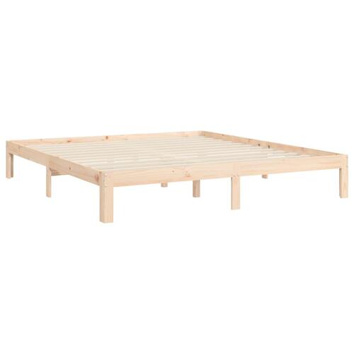 Sengeramme med sengegavl Super King Size massivt træ