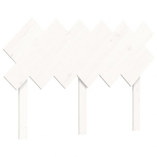 Sengeramme med sengegavl - Small Double 120x190 cm, massivt fyrretræ, hvid