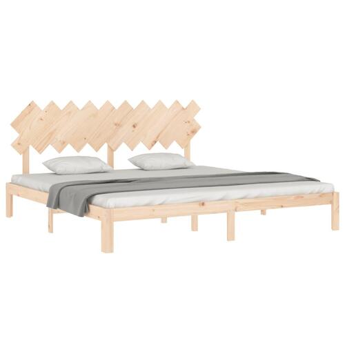 Sengeramme uden madras 200x200 cm massivt fyrretræ