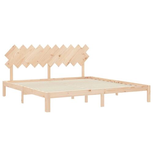 Sengeramme uden madras 200x200 cm massivt fyrretræ