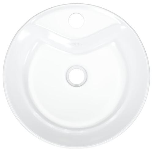 Håndvask 40x14,5 cm keramik rund hvid