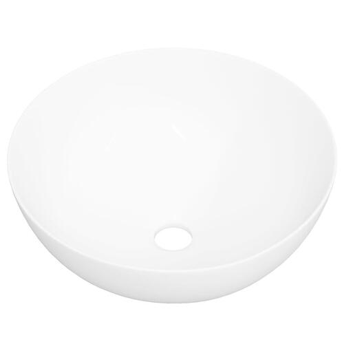 Håndvask 36x15 cm keramik rund hvid