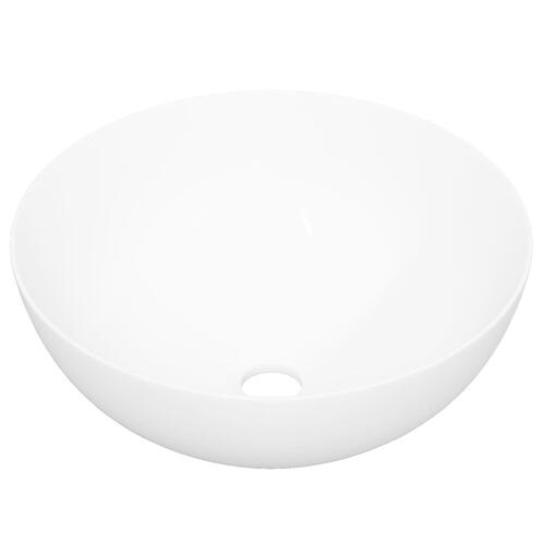 Håndvask 36x15 cm keramik rund hvid