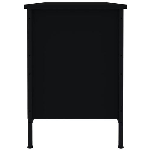 Skoreol 100x35x50 cm konstrueret træ sort