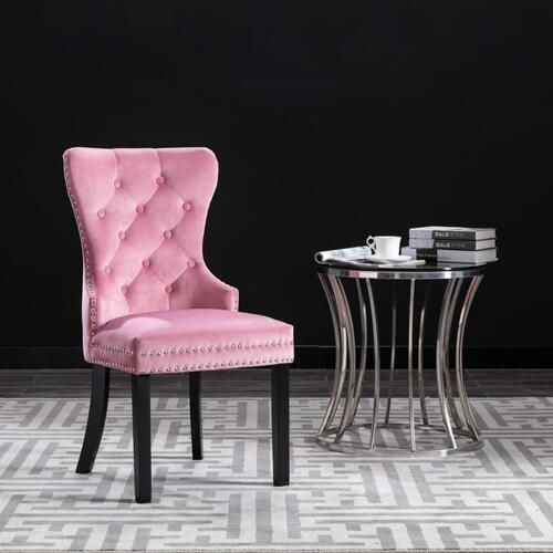 Spisebordsstole 2 stk. fløjl pink
