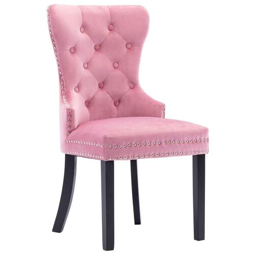 Spisebordsstole 2 stk. fløjl pink