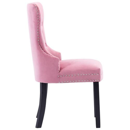 Spisebordsstole 2 stk. fløjl pink