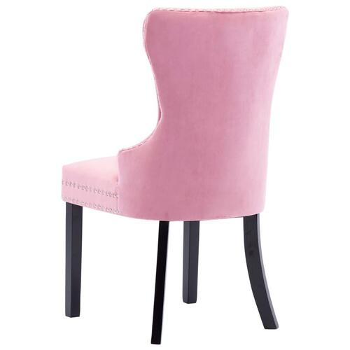 Spisebordsstole 2 stk. fløjl pink