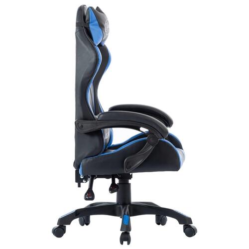 Gamerstol kunstlæder blå