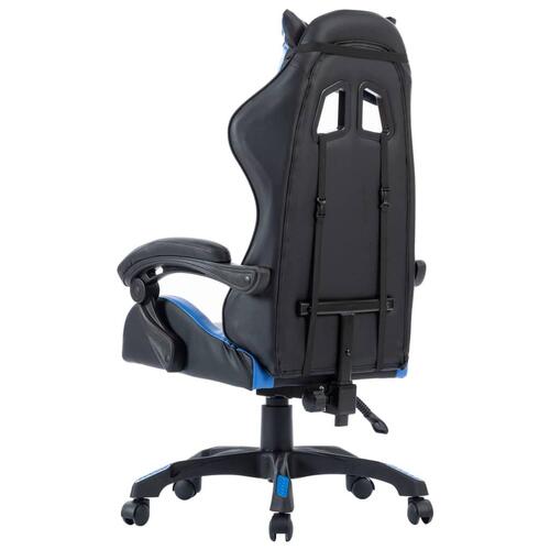 Gamerstol kunstlæder blå