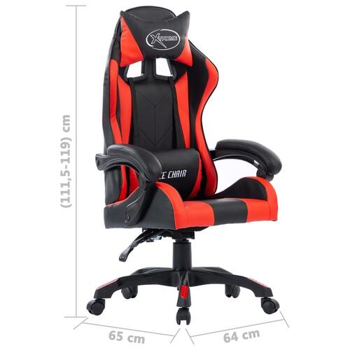 Gamerstol kunstlæder rød