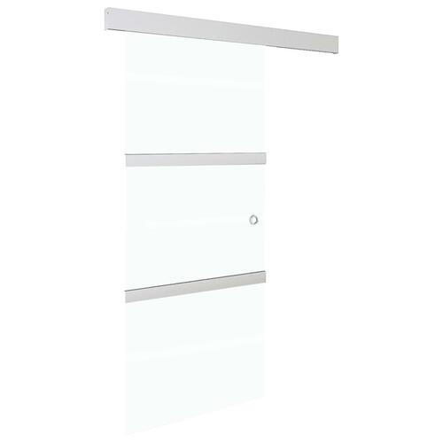 Skydedør med stop sikkerhedsglas og aluminium 76x205 cm