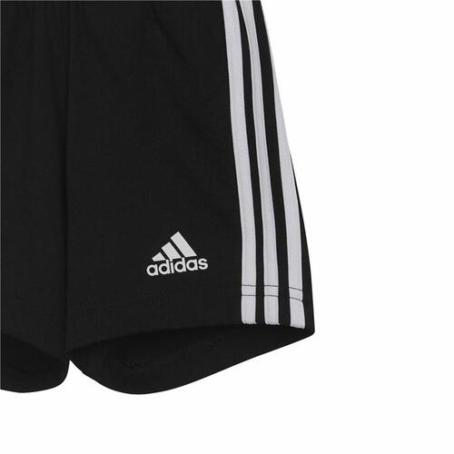 Sportstøj til Baby Adidas Three Stripes Sort Hvid 3-6 måneder