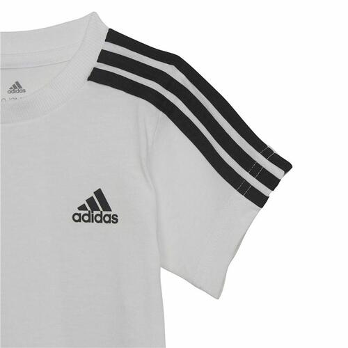 Sportstøj til Baby Adidas Three Stripes Sort Hvid 3-6 måneder