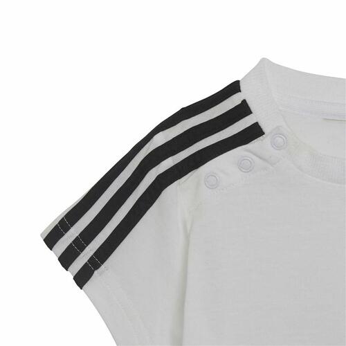 Sportstøj til Baby Adidas Three Stripes Sort Hvid 3-6 måneder