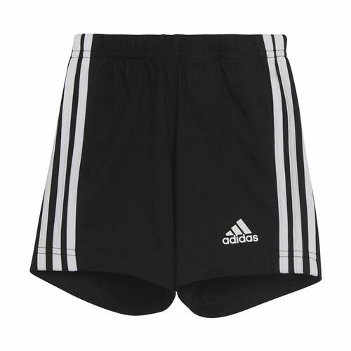 Sportstøj til Baby Adidas Three Stripes Sort Hvid 3-6 måneder