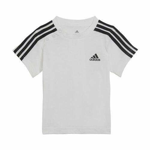 Sportstøj til Baby Adidas Three Stripes Sort Hvid 3-6 måneder