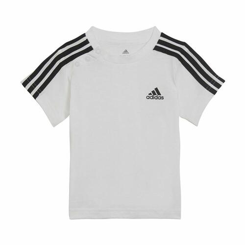 Sportstøj til Baby Adidas Three Stripes Sort Hvid 6-9 måneder