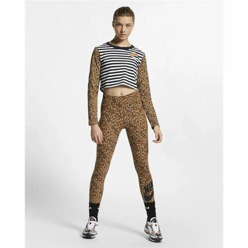 Langærmet T-shirt til Kvinder Nike Animal Print XS