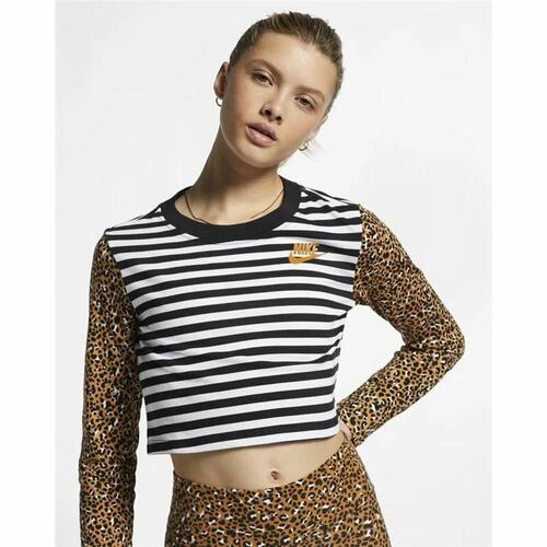 Langærmet T-shirt til Kvinder Nike Animal Print XS