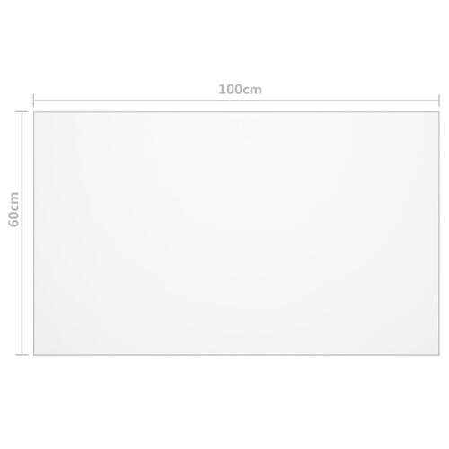 Bordbeskytter 100x60 cm 2 mm PVC transparent