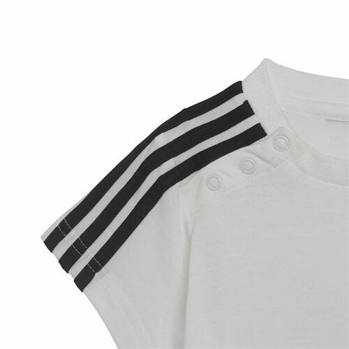 Sportstøj til Baby Adidas Three Stripes Sort Hvid 9-12 månder