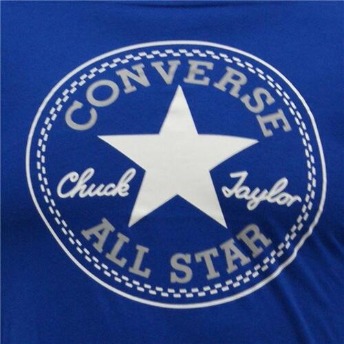 Børne Kortærmet T-shirt Converse Core Chuck Taylor Patch Blå 6-7 år