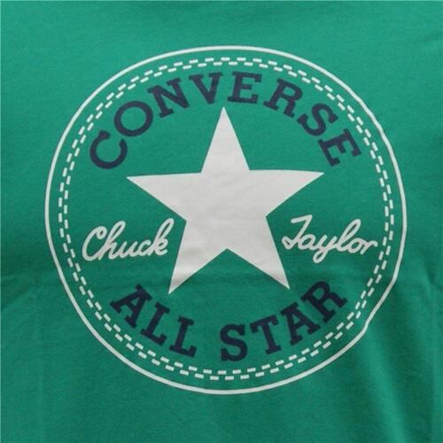 Børne Kortærmet T-shirt Converse Core Chuck Taylor Patch Grøn 4-5 år