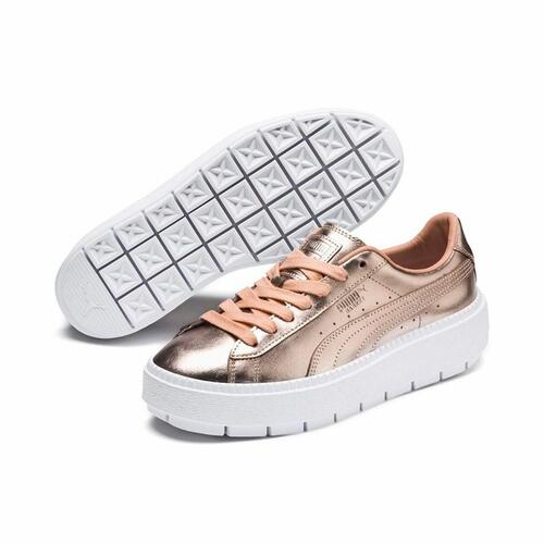 Kvinde Casual Sneakers Puma Basket Platform Trace Luxe 36