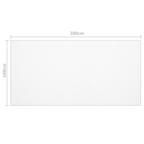 Bordbeskytter 200x100 cm 2 mm PVC transparent