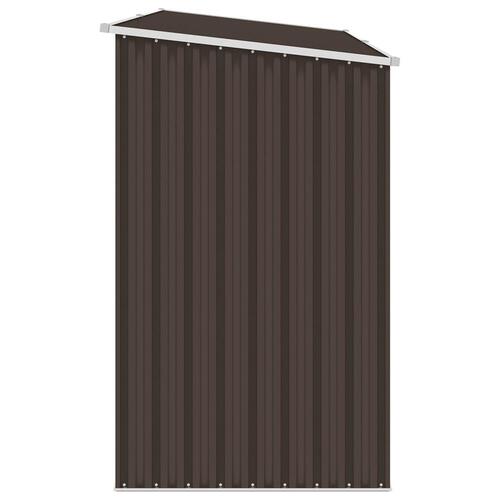 Brændeskur 245x98x159 cm galvaniseret stål brun