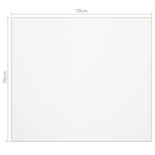 Bordbeskytter 70x70 cm 2 mm PVC transparent