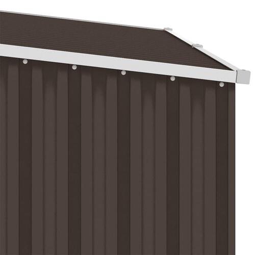 Brændeskur 245x98x159 cm galvaniseret stål brun