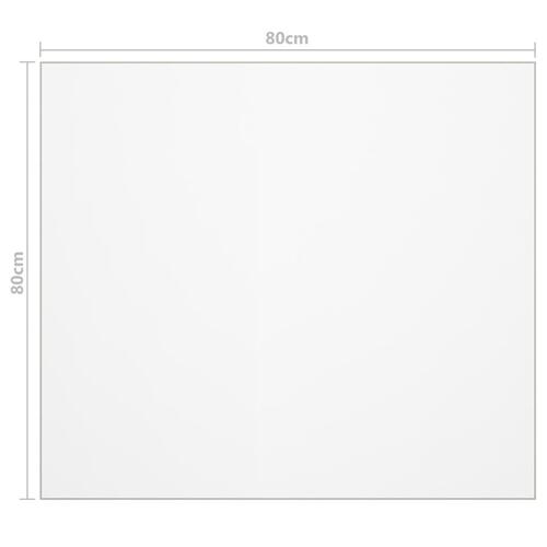 Bordbeskytter 80x80 cm 2 mm PVC transparent