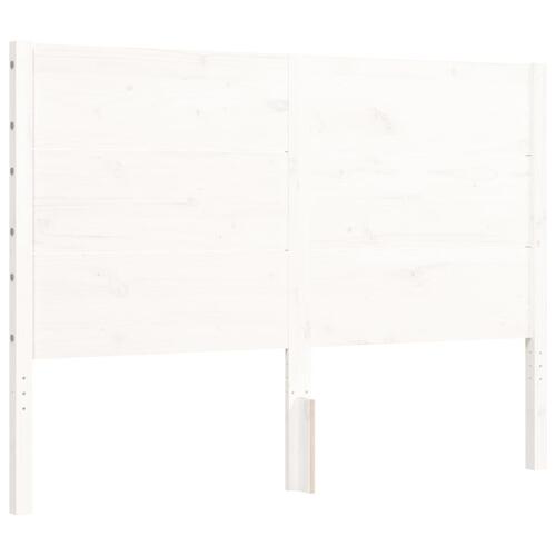 Sengeramme uden madras 140x200 cm massivt fyrretræ hvid