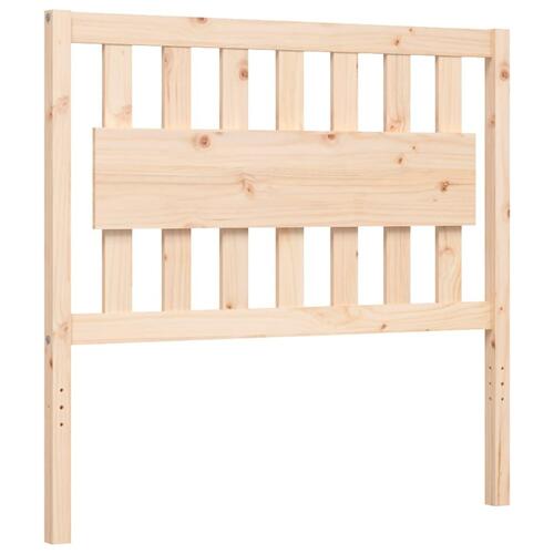 Sengeramme med sengegavl 100x200 cm massivt træ