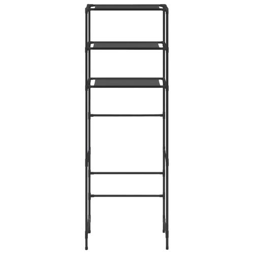 Opbevaringsstativ med 3 hylder 53x28x169 cm sort