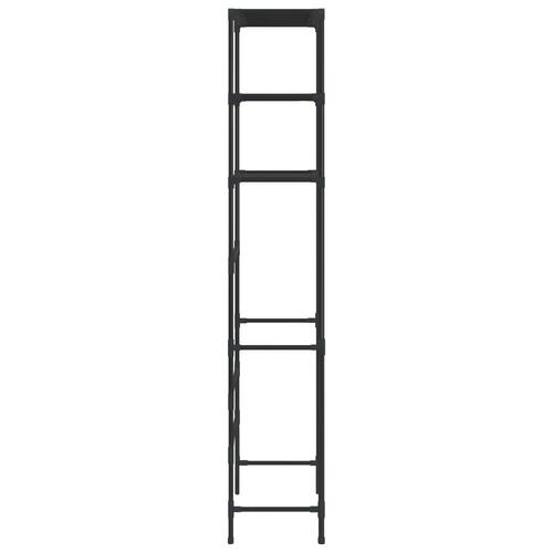 Opbevaringsstativ med 3 hylder 53x28x169 cm sort