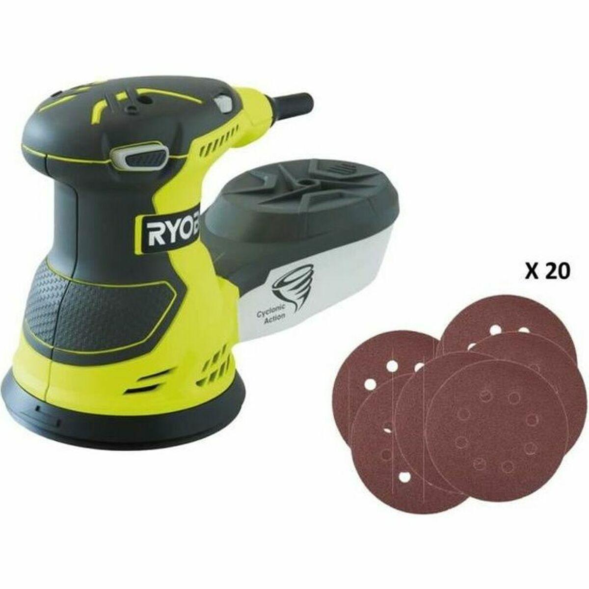 Tilfældig orbital sliper Ryobi ROS300A 300 W Ø 2,4 mm