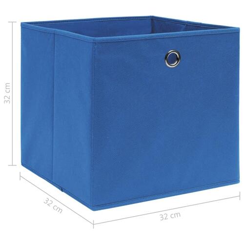 Opbevaringskasser 4 stk. 32x32x32 stof blå